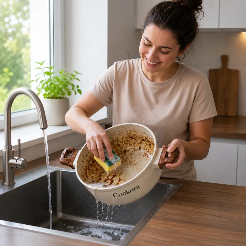 Cookora cookware easy to clean after cooking