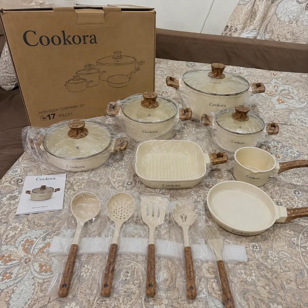 Cookora complete cookware set with original packaging